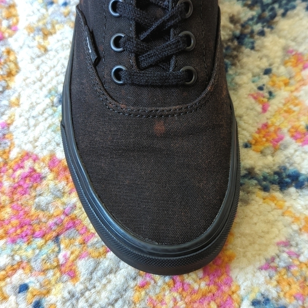 Vans Lo Pro Era Bleach Splattered Grunge Classic Canvas Skate Sneakers Black 6.5 - Picture 11 of 16